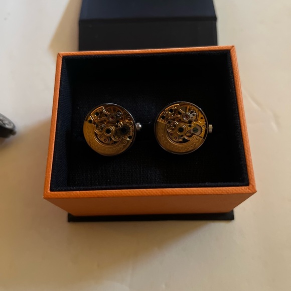 Penny Black Forty kinetic watch movement cufflinks stainless steel. Two pair. - Picture 9 of 13